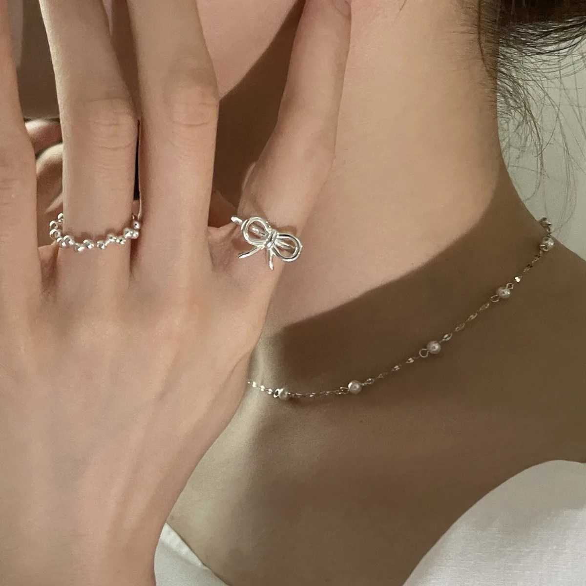 VENTFILLE 925 Sterling Silver Bow Tie Open Finger Ring For Women Gift Cute Design Fashion Jewelry Gift Wholesale H260327