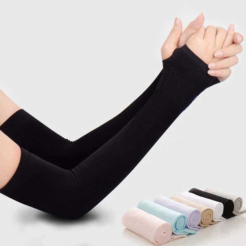 Ice Silk Sleeve Sunscreen Cuff Arm Uv Sun Protect AntiSlip Summer Outdoor Riding D260326