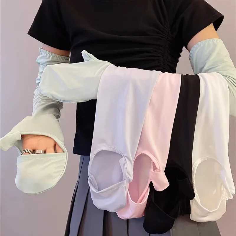 Summer Ice Sleeve Gloves Womens Summer Driving Sun Protection Arm Sleeves Loose Breathable Arm Guard UV Outdoor Oversleeves D260326