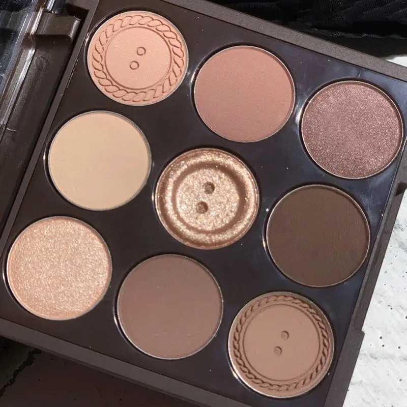 9 Color Eyeshadow Daily Makeup Brown Eye Shadow Palette Shimmer Matte Lasting Pearl Fine Shimmer Earth Color Eye Shadow Korean H260327