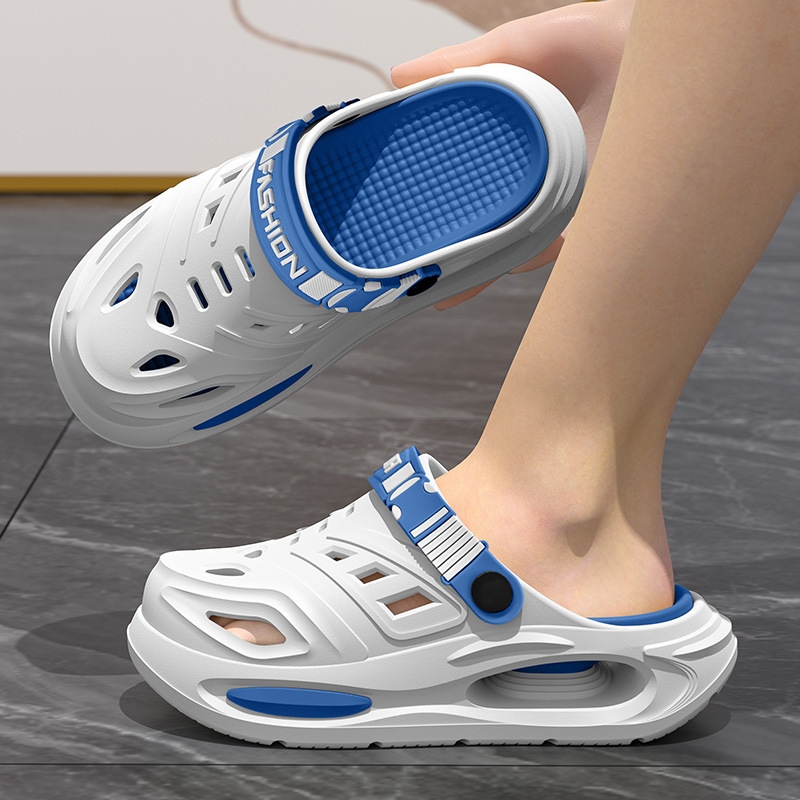 Non slip solid color air cushion sandals, lightweight and breathable slippers, summer outdoor beach shoes for men and women, free shipping