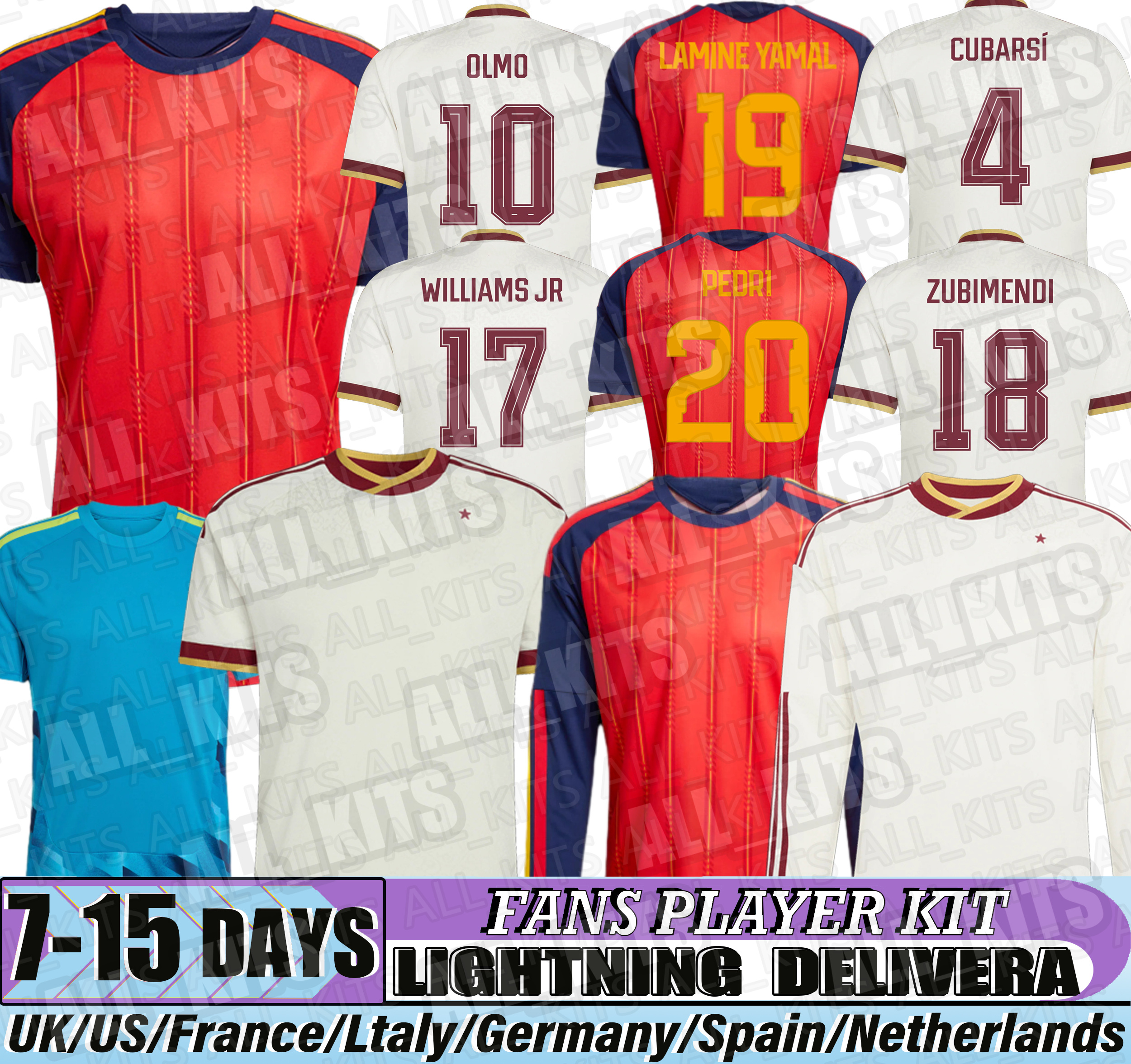 spain world cup 2026 Lamine Yamal jersey WILLIAMS RODRIGO football shirt Pedri Olmo Gavi Merino Soccer Jersey Joselu Carvajal Espana Jersey 2026 Men XXXL 4XL Kids Kit