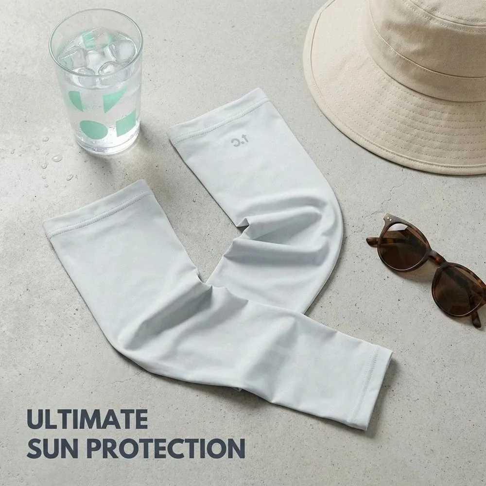 Loose Songkran Festival Ice Silk Sleeves Lightweight Elastic Fabric Sun Protection Sleeves Cooling Effect Polyester D260326