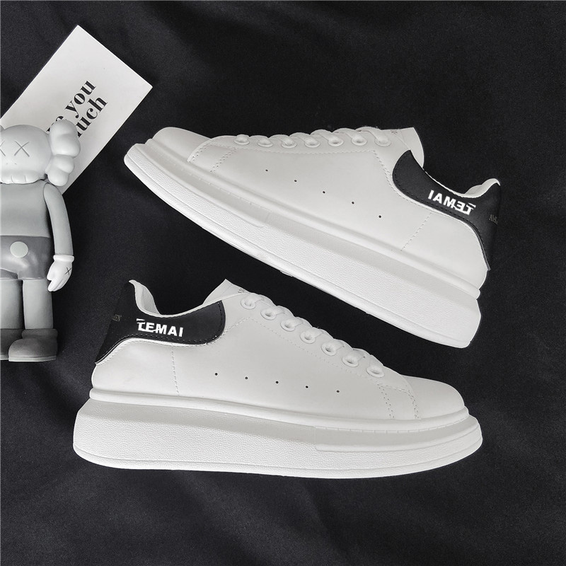 new design shoes 2026 Spring Couple White Sneakers for Men & Women, Platform Height Increase Casual Shoes, Versatile Thick Sole Skateboard Shoes