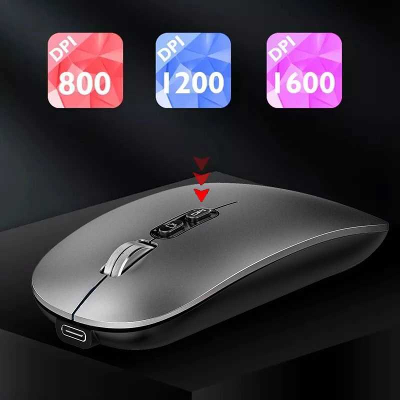 Dual Mode Bluetooth 24G Wireless Mouse One-Click Desktop Function Type-C Rechargeable Silent Mice for Laptop PC New D260327