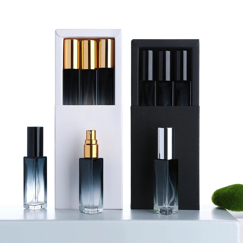 10ml Perfume bottle 1 box of 3 bottles Gradient thick glass perfume bottle Perfume Atomizer Exquisite packaging box gift 260318