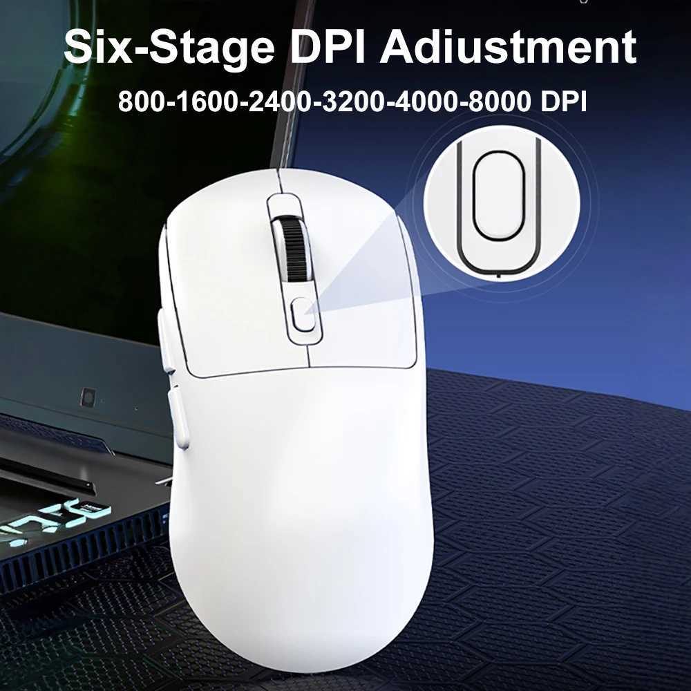 KEBIDUMEI Tri-Mode Mouse 8000DPI Gaming Mouse Bluetooth Mouse Wired/BT/24G Wireless Mouse Rechargeable Silent Mice for Laptop D260327