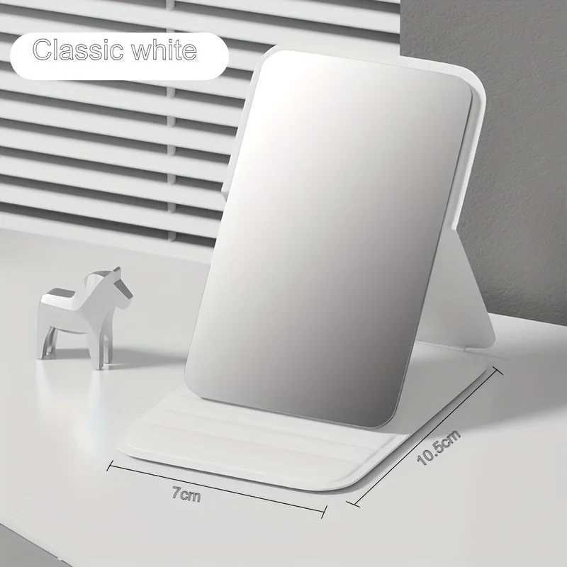 Mini portable small mirror makeup mirror dormitory bedroom folding mirror desktop home office dressing mirror H260327
