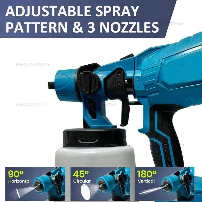 Cordless Paint Sprayer with 18V for Fences Furniture Cabinets Walls No Battery Included Home Painting Renovation Tools
