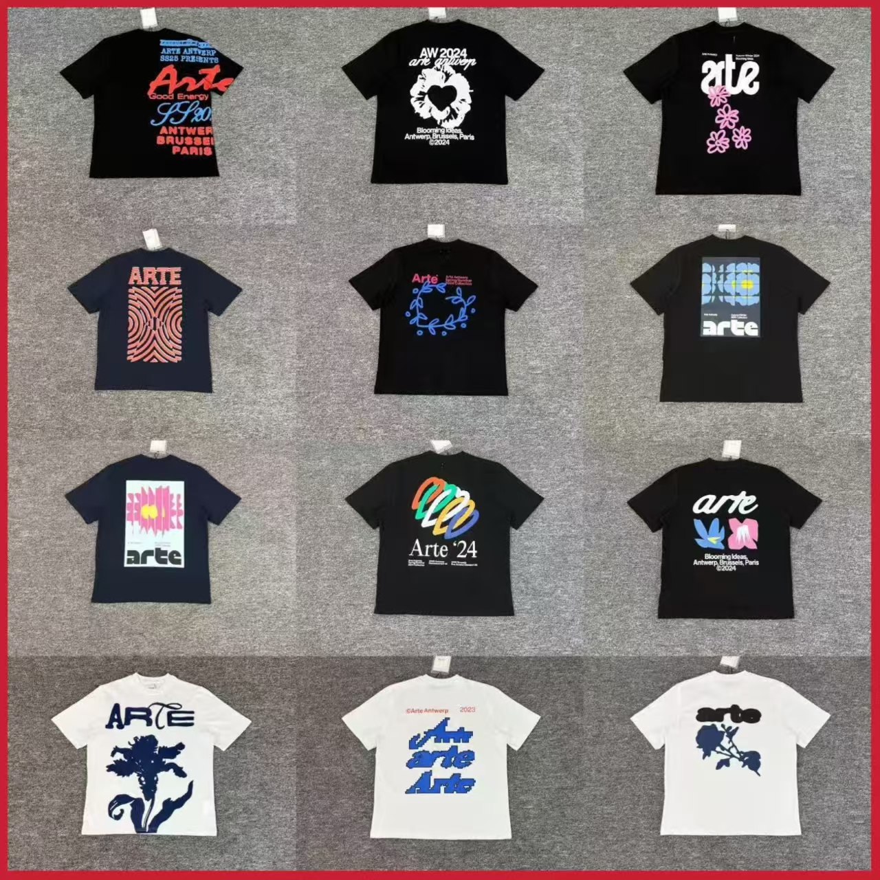 Arte Antwerp Men's Womens T Shirts Letter Print T-shirt Elements Oversized Luxury Brand Unisex Streetwear Tops Clothin Summer Fashion