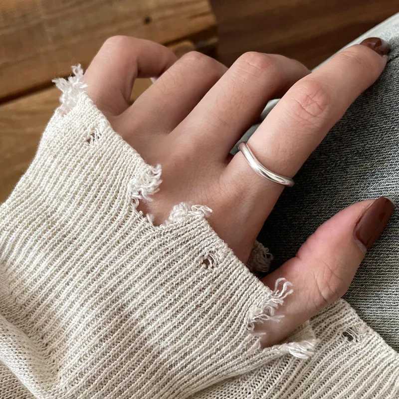 VENTFILLE 925 Sterling Silver Irregular Ring for Women Geometry Versatile Minimalism Accessories Jewelry Gift Dropshipping H260327