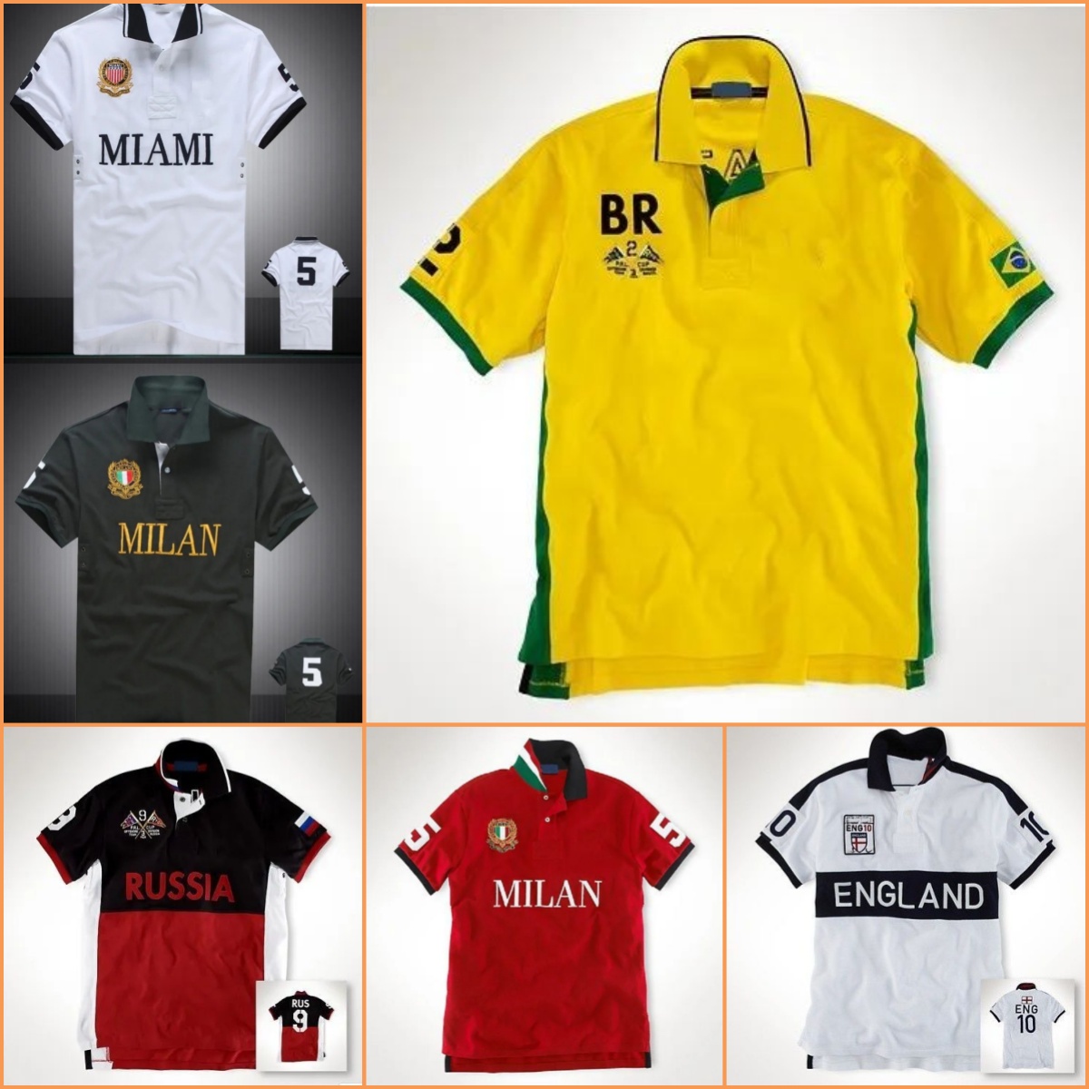 Men's Polo Cotton Casual Badge Embroidered Letter Print Number Patch Vintage American Fashion Designer Polos Shirts T Shirt Miami New Summer Short Sleeve Tees