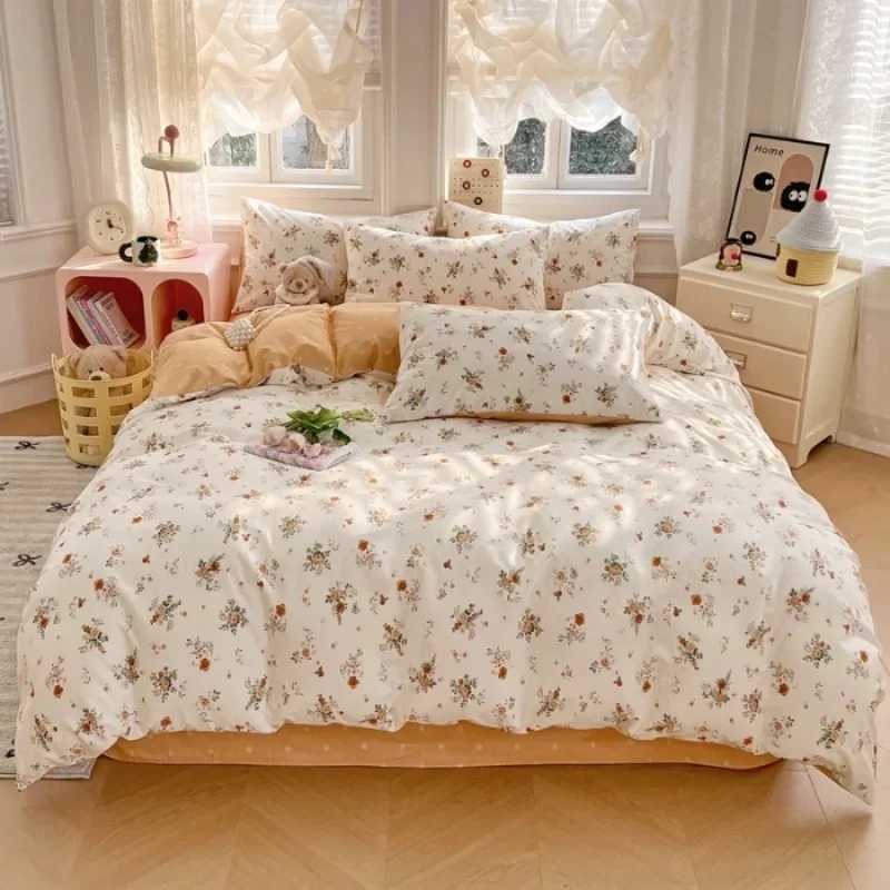 2025 new spring and summer quilt cover three-piece skin-friendly grinding 13070 high-count cotton four-piece bedding H260327