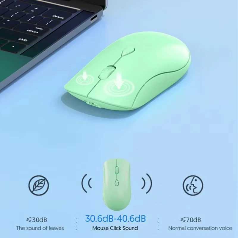 Wireless Mouse Silent Rechargeable Bluetooth 24ghz Dual-mode Optical Ergonomic Bluetooth Mouse For Laptop Pc Ipad Mice New D260327