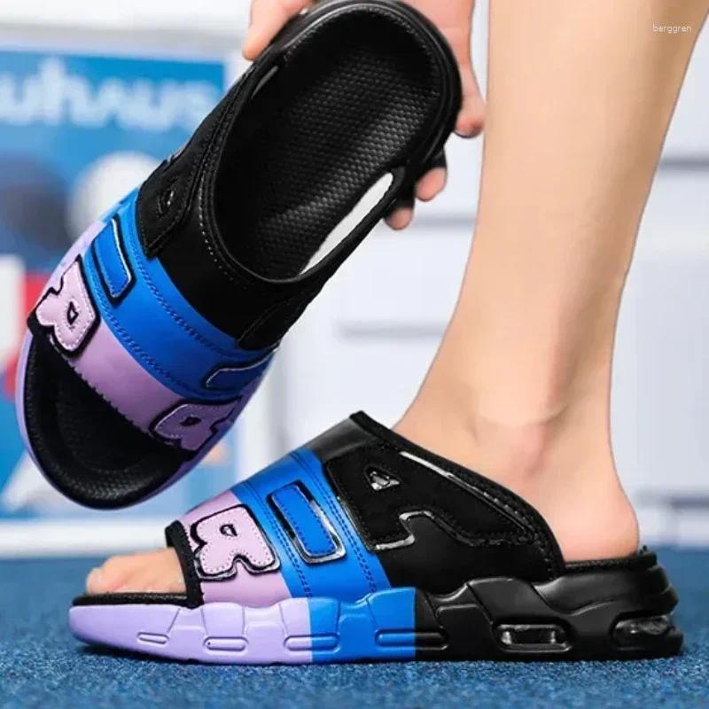 Slippers Men's Air Cushion Design Sandals Summer PVC Soft Non-slip Sports For Men Flip Flops Sandalias Hombre - view 6