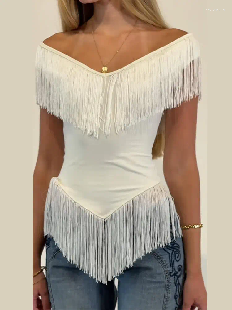 Casual Dresses Women's Tassel Solid Slim Mini & Maxi Dress Elegant Off Shoulder V-neck Sleeveless Vestidos Lady 2026 Summer Chic Party