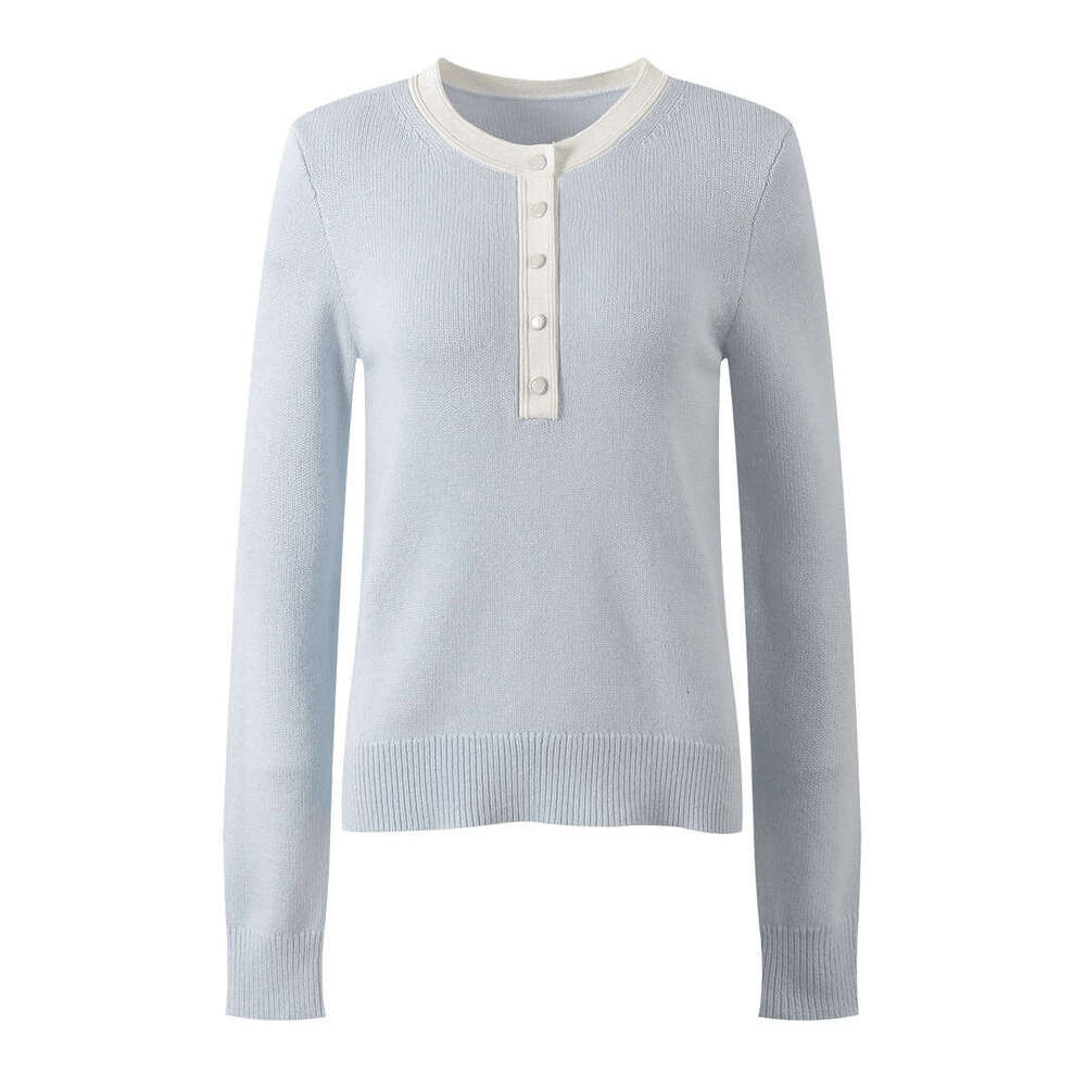 2026 Spring/Summer New Designer Xiaoxiang Style Multi CC functional Fashion Loose Casual A1 Knitted Round Neck Top