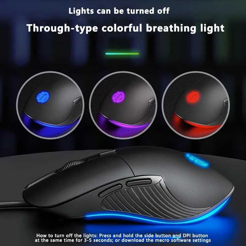 INPHIC B1 USB Wired Mouse Silent Office Gaming Mouse for PC and Laptops D260327