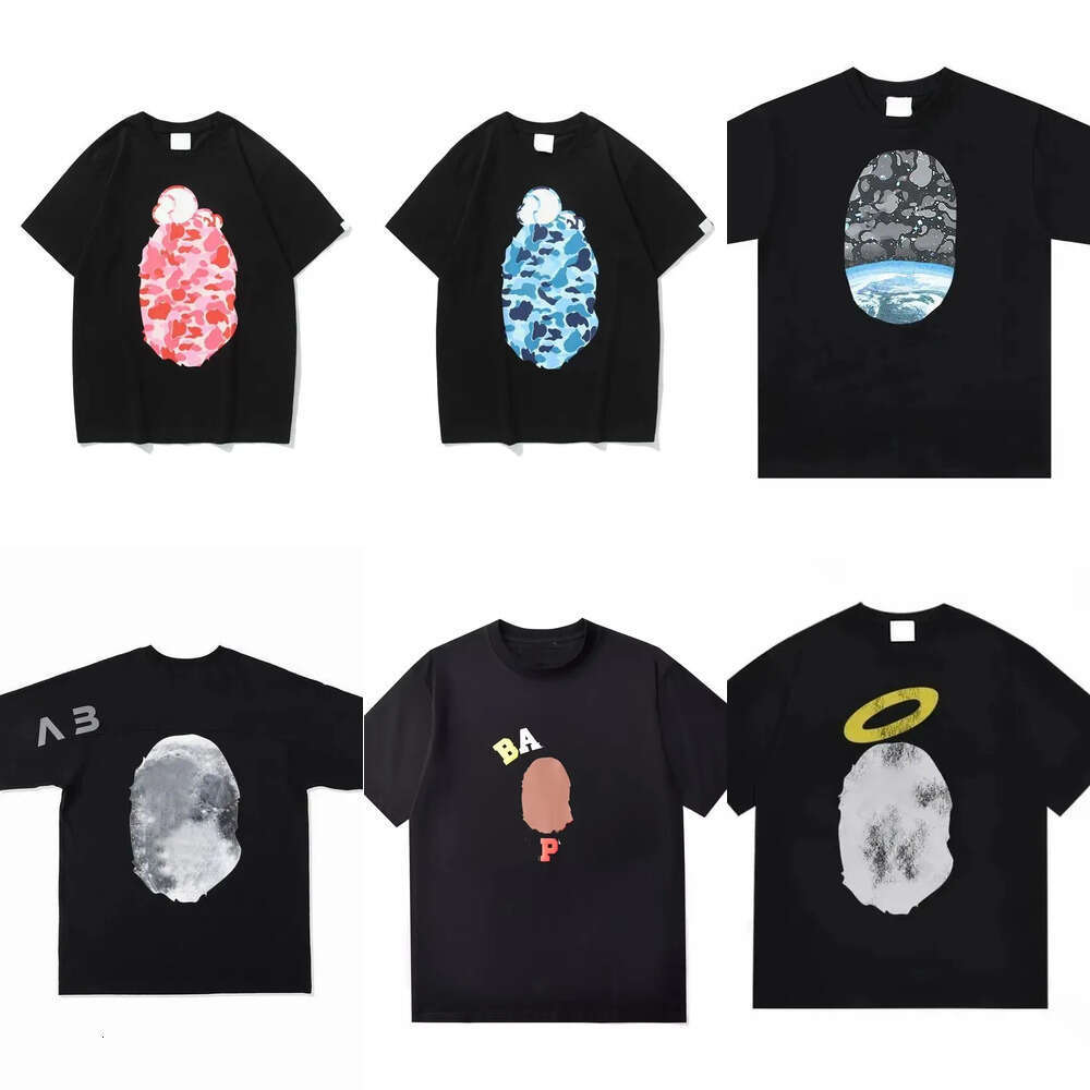 2026 Bapess Shirts Free Shipping Printed Short Sleeve Tee Bapess Tshirts Classic Men Women Vintage Baps T Shirt Letter Printed Loose Short Sleeves Cd1 436