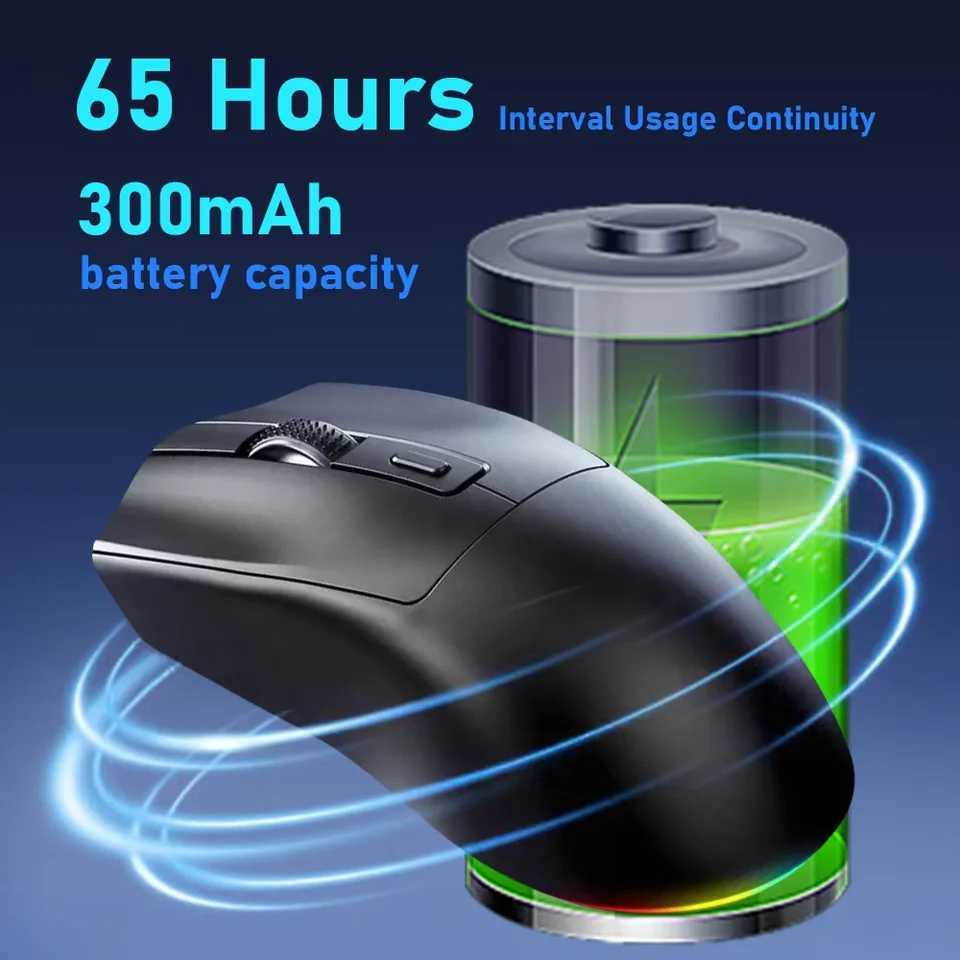 KEBIDUMEI X3 Dual-Mode 24G Wireless Mouse Dual Bluetooth Mouse RGB Gaming Mouse with Charging Dock Rechargeable Ergonomic Mouse D260327