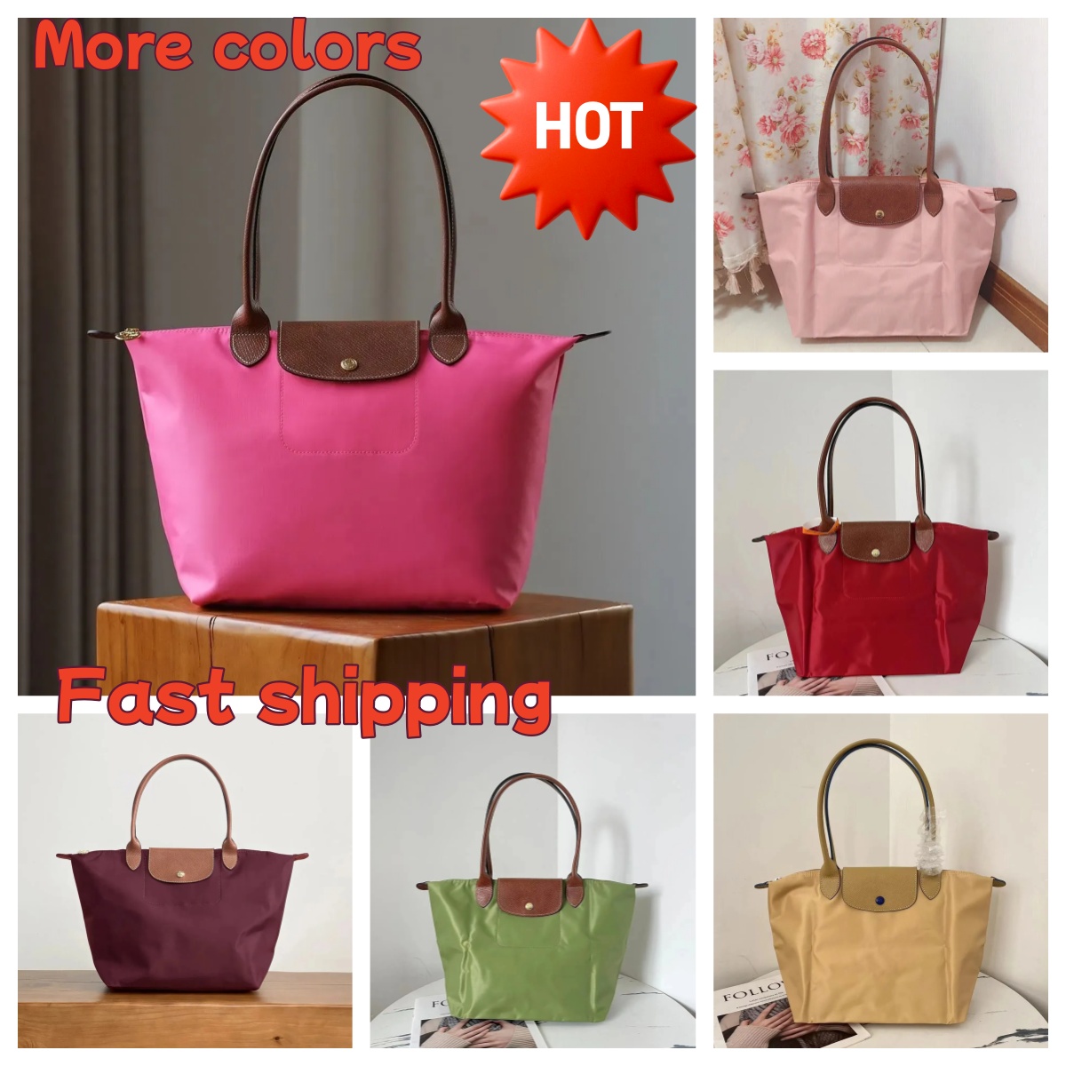 High Quality Large Tote Bag Designer Handbag Women Nylon Shoulder Bag Fashion Unisex Laptop Backpack Weekend Shopping Bag Tote Bag Multi-Purpose Compartmentalized