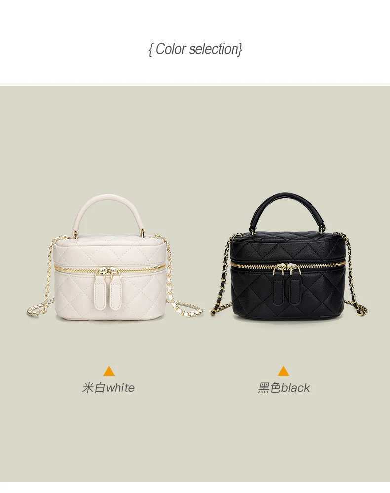 Fashion Mini Quilted Plaid Womens Crossbody Bag Elegant Designer Handbag High Quality PU Leather Shoulder Bag Chain Square Bag C260327