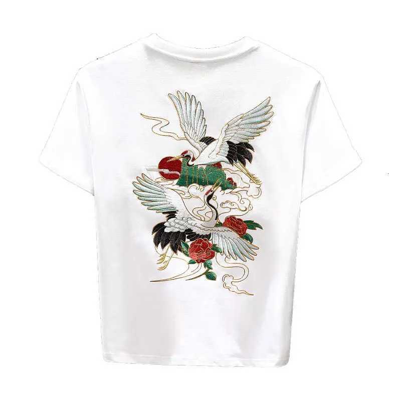 National Trend Short-sleeved T-shirt Men 2025 New Embroidered T-shirt Summer Casual Top C260326