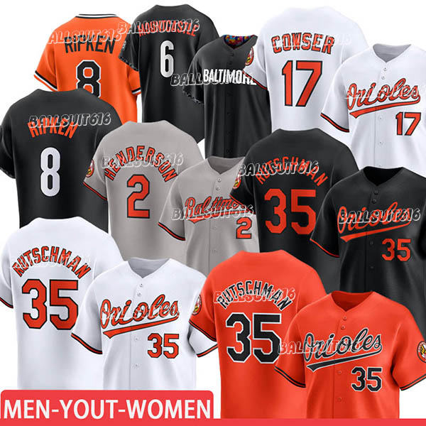 Orioles Jerseys Jersey #35 Rutschman Jersey #2 Henderson Jersey #58 Perez #31 Mullins #39 Burnes #17 Cowser #6 Mountcastle #32 O'Hearn city custom Baseball Jerseys