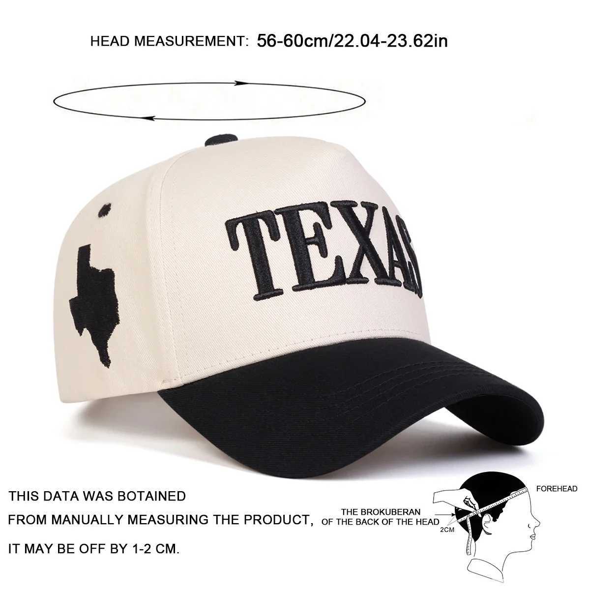 Unisex TEXAS Letter Embroidery Baseball Caps Spring Autumn Outdoor Adjustable Casual Hats Sunscreen Hat Sports M260327