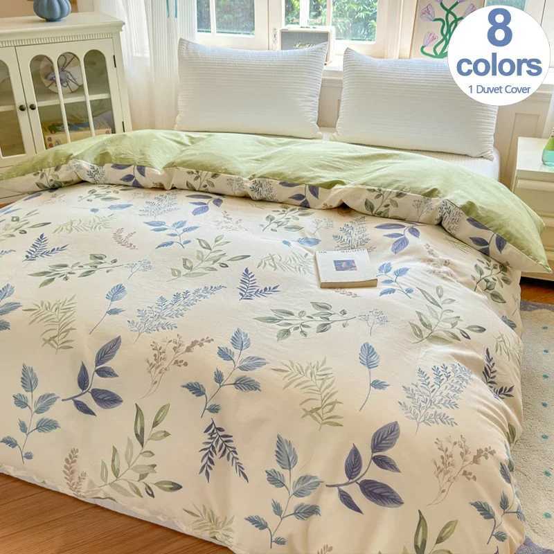 Floral Printed Duvet Cover 1Piece- 100 Cotton Luxury Bedding Pre-Washed for Softness for Bedroom Decor - Zipper Closure H260327