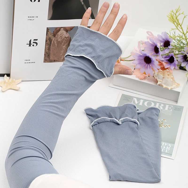 Cooling Arm Sleeves Breathable Sun Protection Ice Slik Sleeves Summer Outdoor Sports Driving Cycling Sleeves Women Men Loose Arm D260326