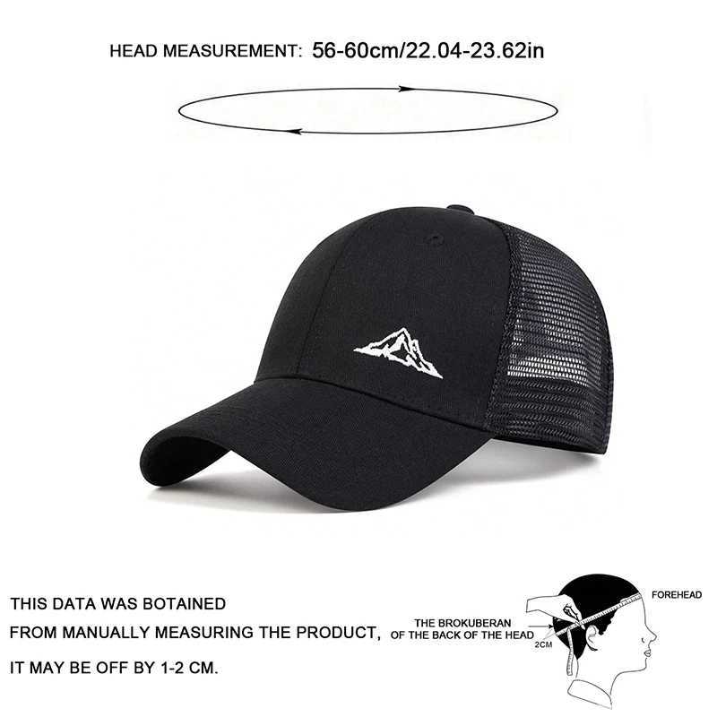 Unisex Mountain Range Embroidery Baseball Net Caps Spring and Summer Outdoor Adjustable Casual Hats Sunscreen Hat M260327