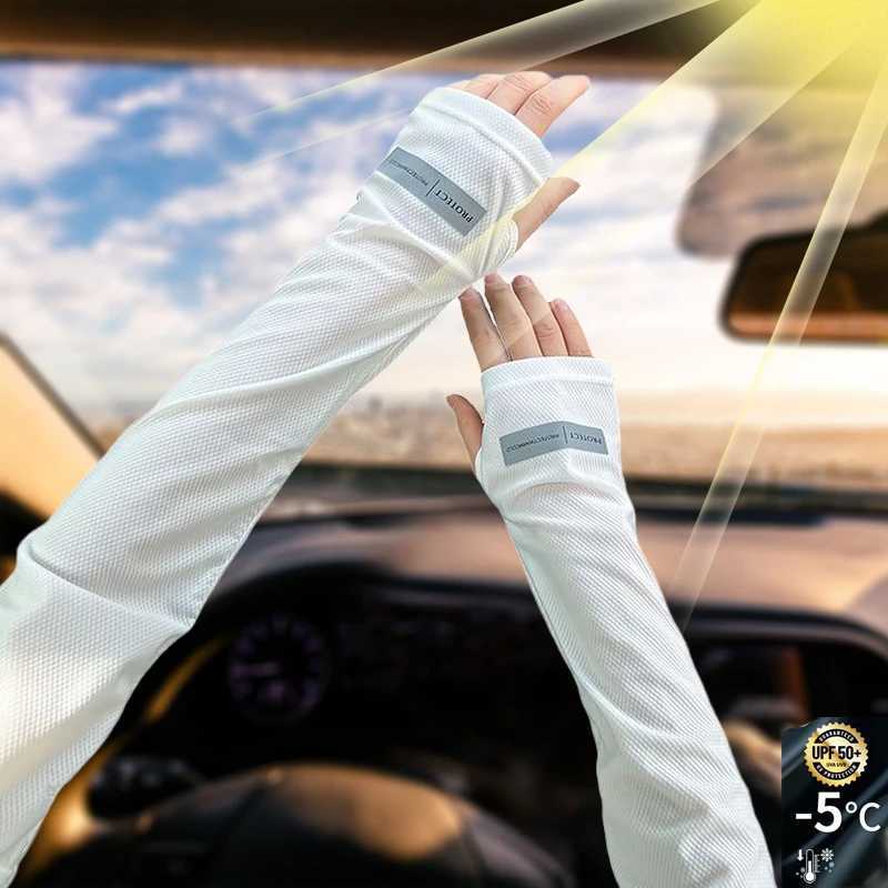 2 Pairs Oversized Ice Sleeves For Men Women Summer Outdoor Loose Sleeves With UV Protection Large Sleeves Driving Outdoor Gloves D260326