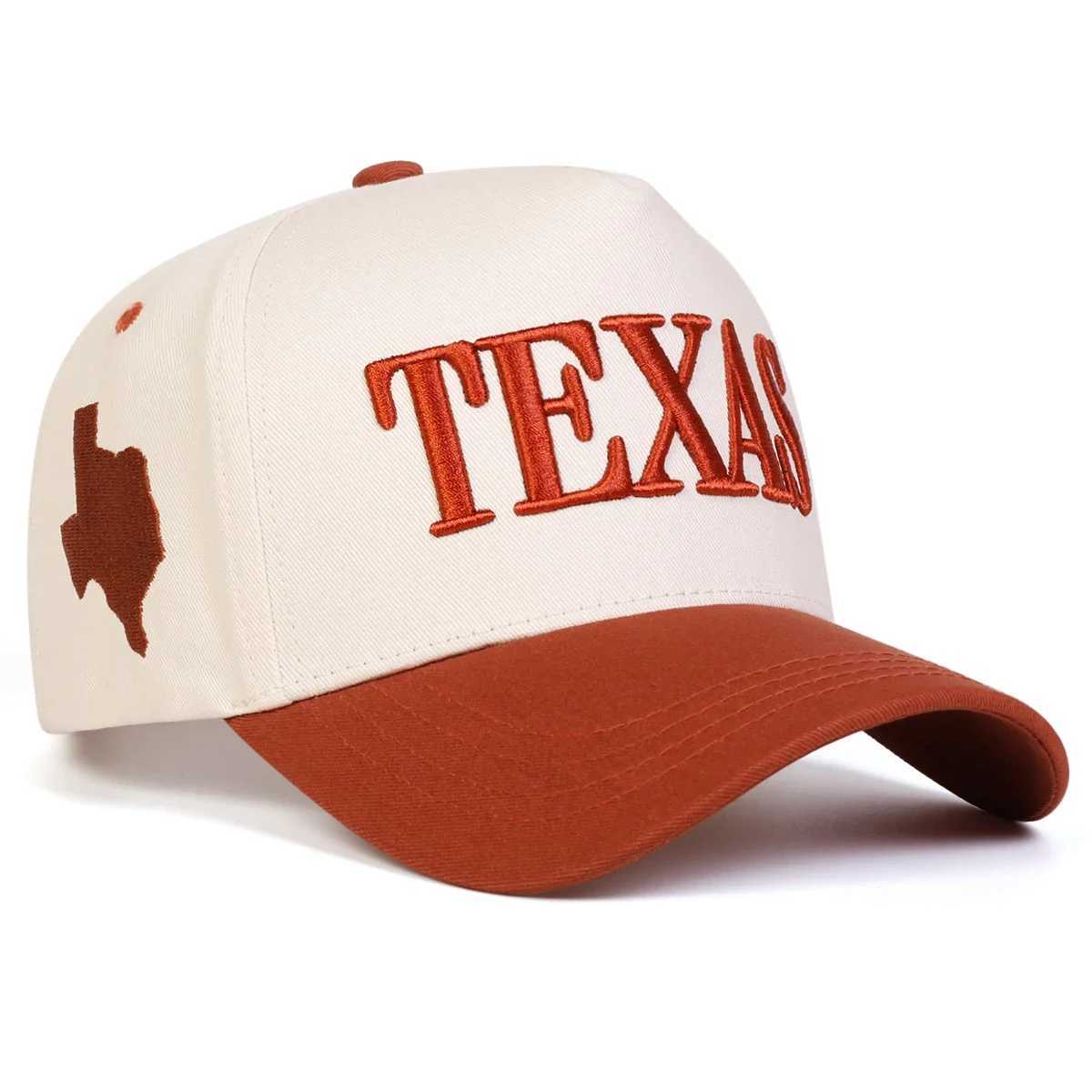Unisex TEXAS Letter Embroidery Baseball Caps Spring Autumn Outdoor Adjustable Casual Hats Sunscreen Hat Sports M260327