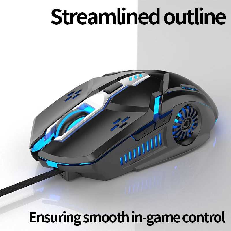 USB Wired Gaming Mouse 6 Button Backlit Ergonomic Mice DPI Adjustable Optical Mice for PC Gamer Computer Desktop D260327