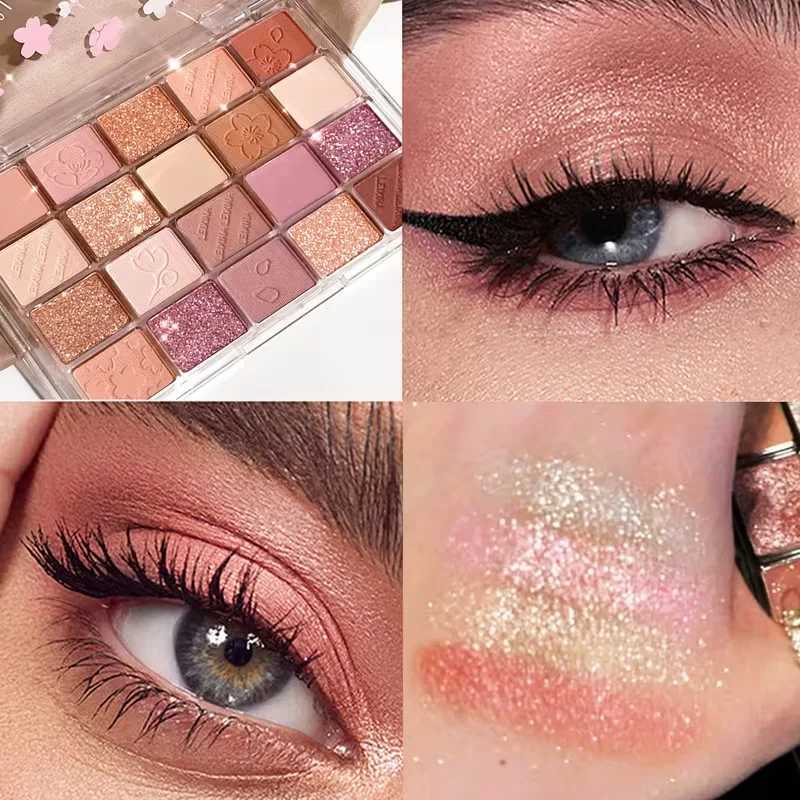 20-Color Eyeshadow Palette Matte Shimmer Textures Nude And Brown Shade Waterproof Long-Lasting Featuring Nudes Perfect For Daily H260327