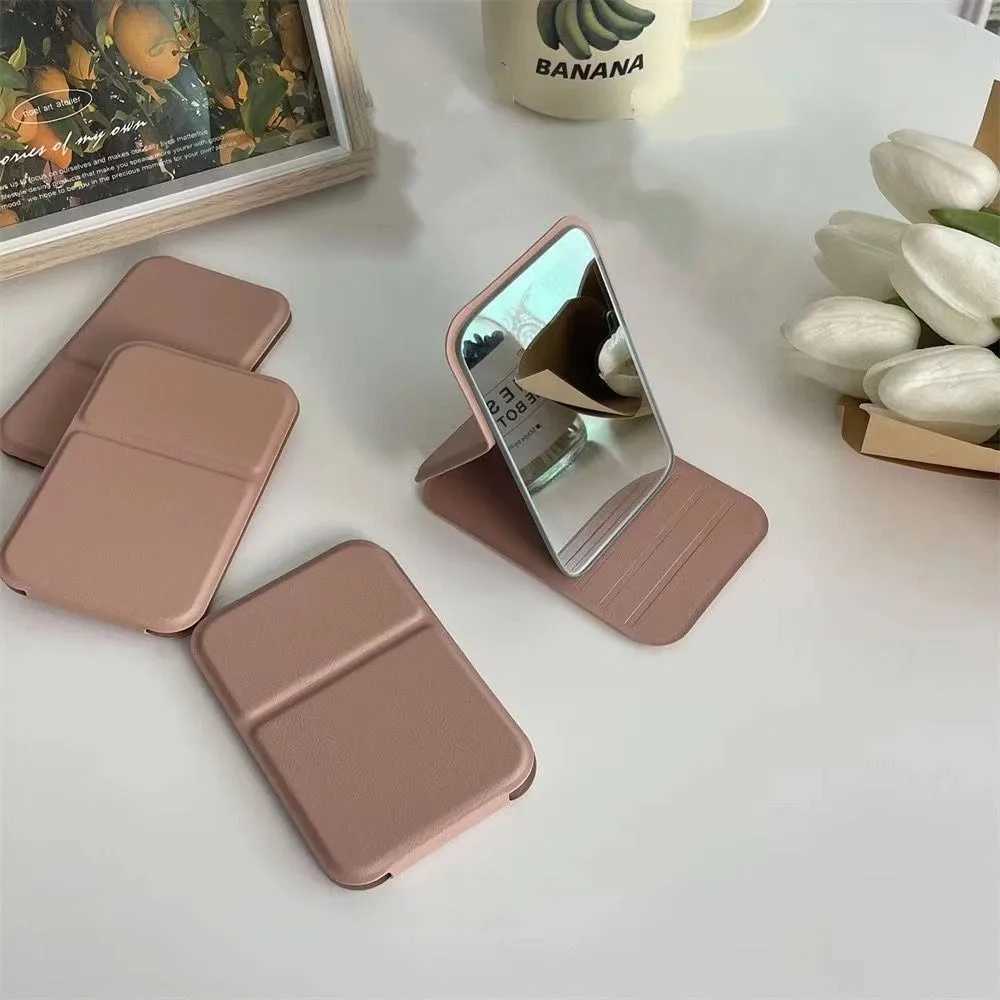 High Definition Desktop Stand Mirror Folding Delicate Vanity Mirror Hand-held Light Weight Pocket Make-up Mirror Cosmetic Tools H260327