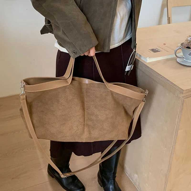 Large Capacity Casual Tote Bags For Women Versatile Handbag Suede PU Leather Commuting Crossbody Shoulder Bag For Daily Used C260327