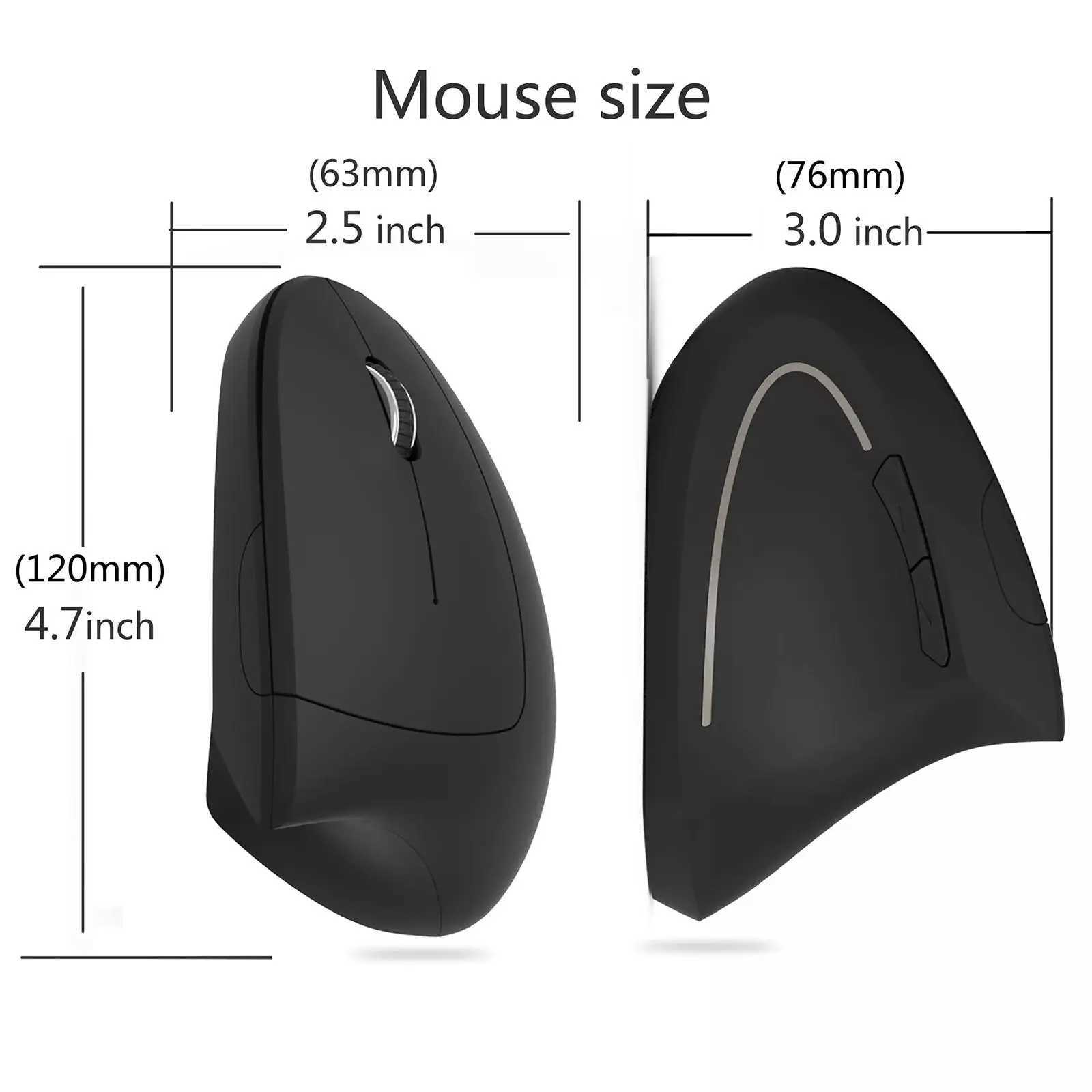 Wireless Vertical Ergonomic Mouse Luminous Optical Upright Office Computer Mouse USB 24G Laptop Desktop Accessories High Qualit D260327