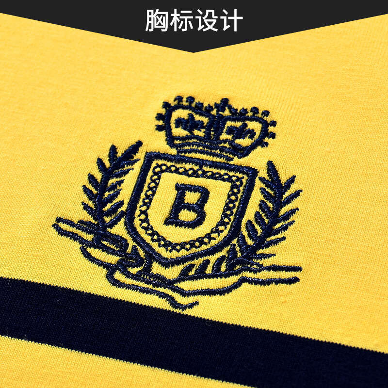 Simple and high end quality summer new short sleeve T shirt youth striped POLO shirt business fashion top with embroidery - view 5