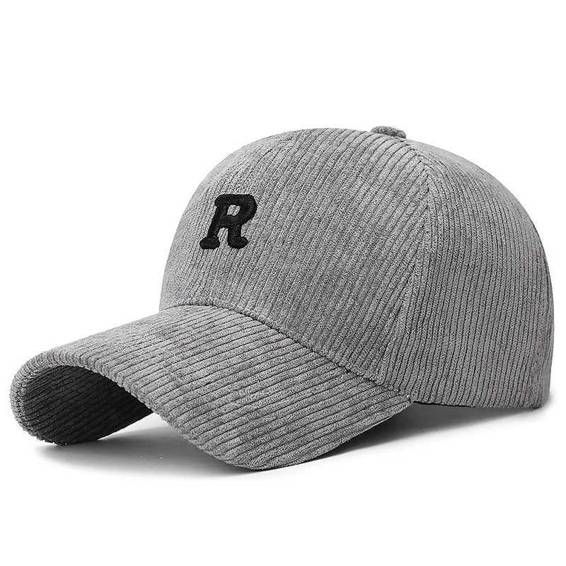 Baseball with 3D Embroidered R Letter Solid Color Adjustable Structured Hat Stylish Fall and Winter Accessory M260327
