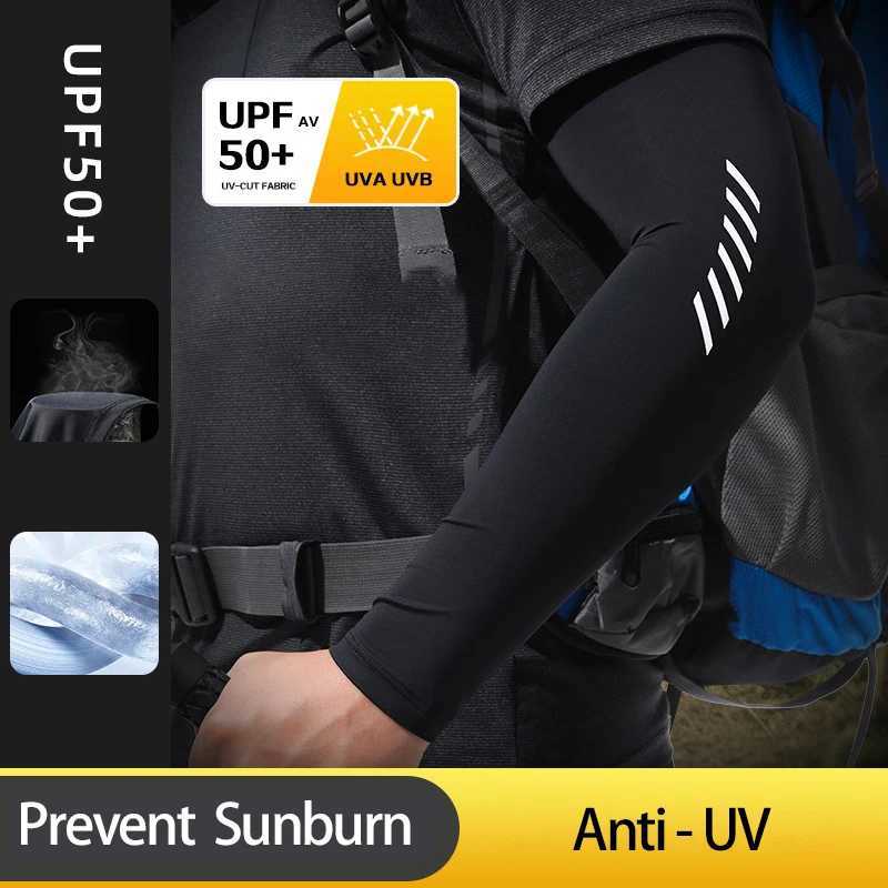 2Pairs Ice Silk Sleeves Breathable UV Protection Cooling Hiking Arm Sleeves Basketball Cycling Running Outdoor Sport Sleeves D260326