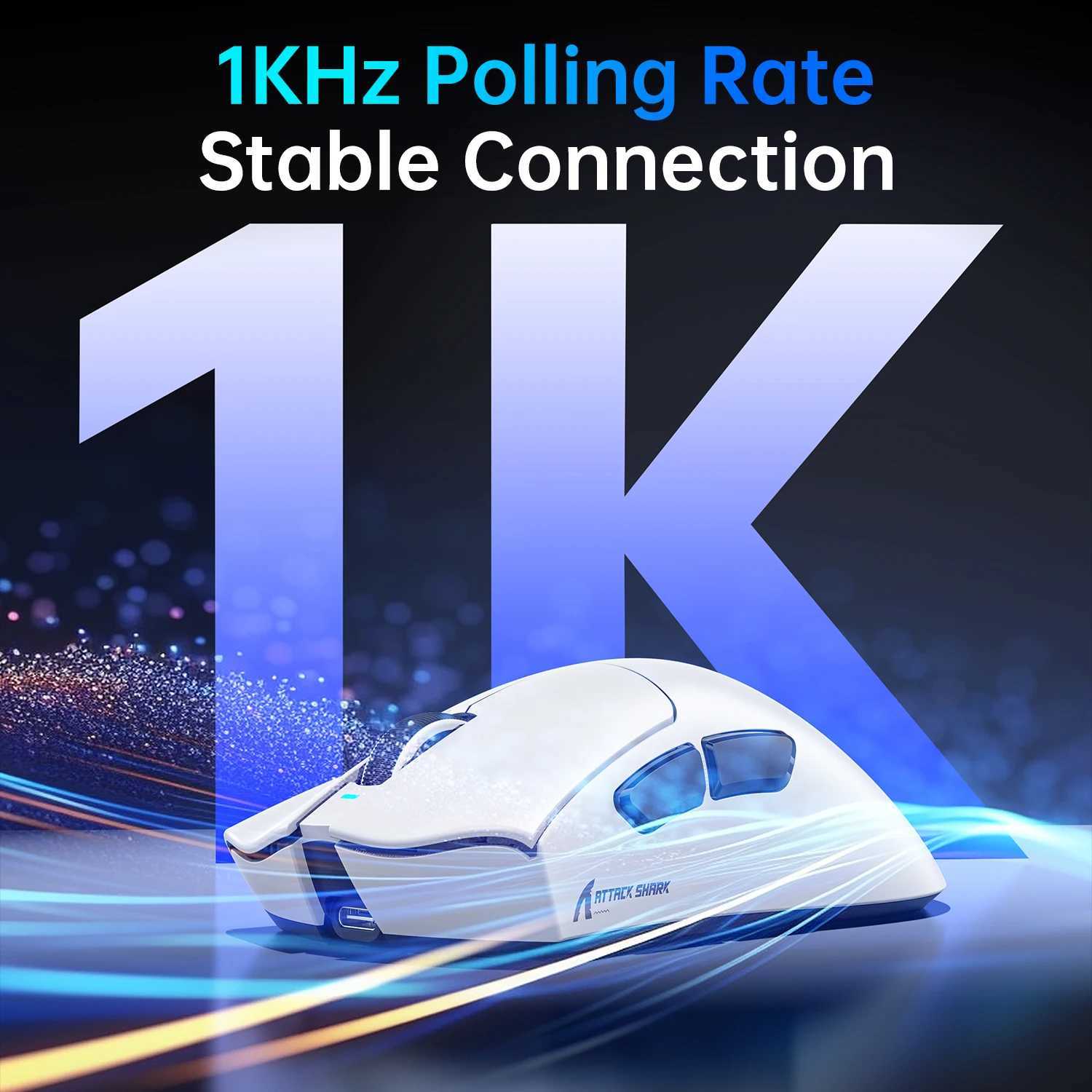 ATTACK SHARK V3 Pro Wireless Mouse 65g PAW3311 25K DPI 1000Hz Tri-Mode BT 24G Wired RGB Charging Dock Gaming Mouse for PC Mac D260327