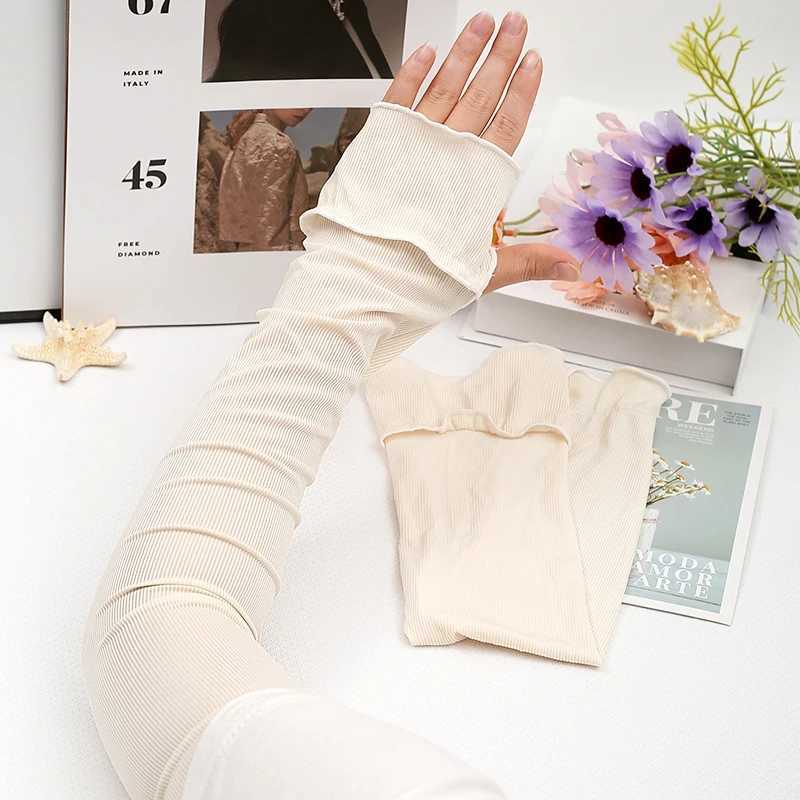 Cooling Arm Sleeves Breathable Sun Protection Ice Slik Sleeves Summer Outdoor Sports Driving Cycling Sleeves Women Men Loose Arm D260326