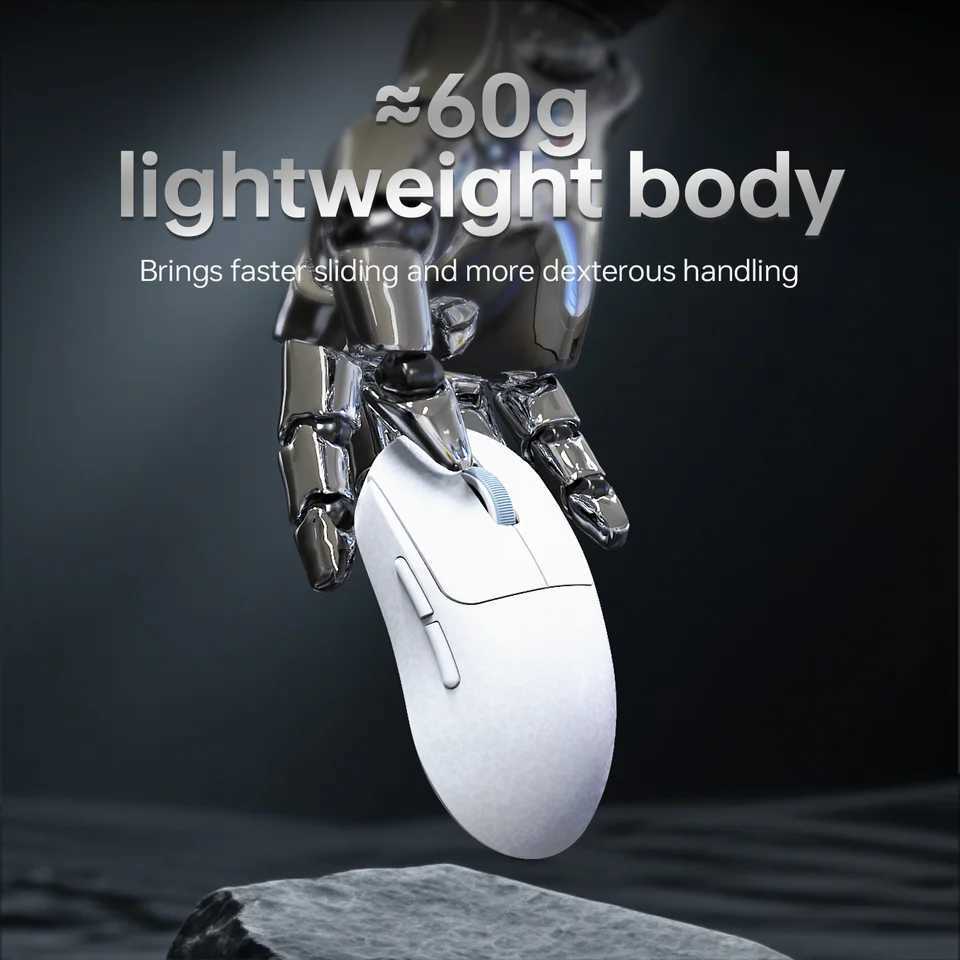 AJAZZ AJ199 Three-Mode Gaming Mouse 24000DPI/PAW3311 Sensor/Carbon Fiber Ultra-Thin Design /24G Bluetooth 50 Wired Mouse D260327