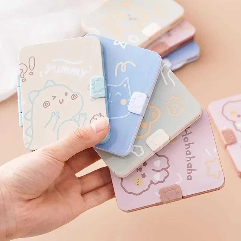 Cute foldable portable makeup mirror 2-in-1 mini handheld makeup and comb perfect for students and young girls makeup cheap H260327