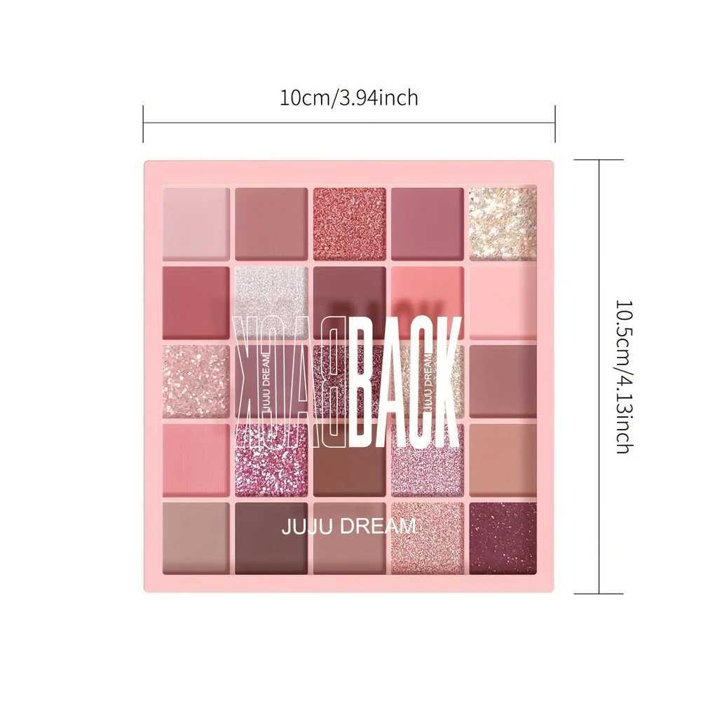 25-Color Eyeshadow Palette Matte Glitter Waterproof Long-Lasting Easy Apply Multi-Look for Daily Party Halloween H260327