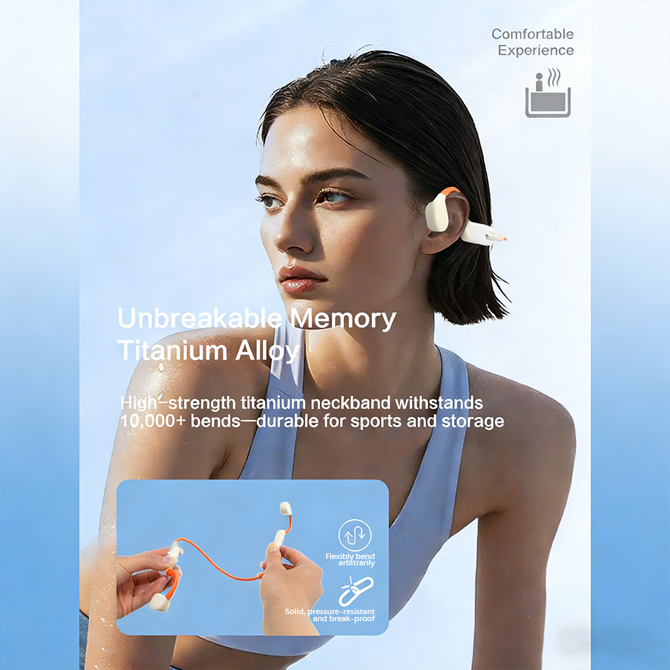 IPX8 Waterproof Bone Conduction Headphones with 32GB MP3 Player Professional Swimming Wireless Earphones V5.4 Sport Headset with ENC Mic for Diving Ru