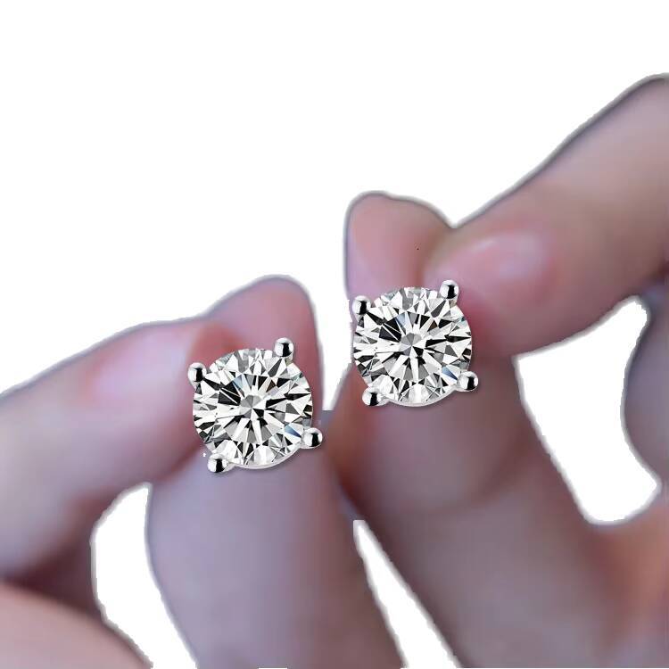 Elegant 18K White Gold Lab Grown Diamond Earrings Custom Jewelry Gift for Women with Real Diamonds