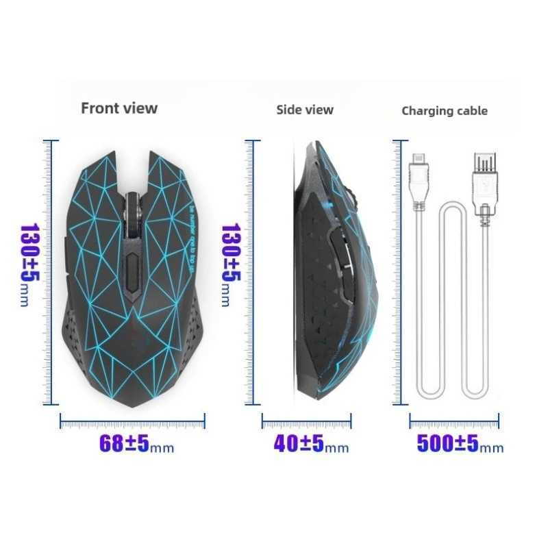 Wireless Mouse Charging Gaming Mouse Mute Backlit Mouse Mechanical Ergonomic Optical Computer Accessories for PC Laptop D260327